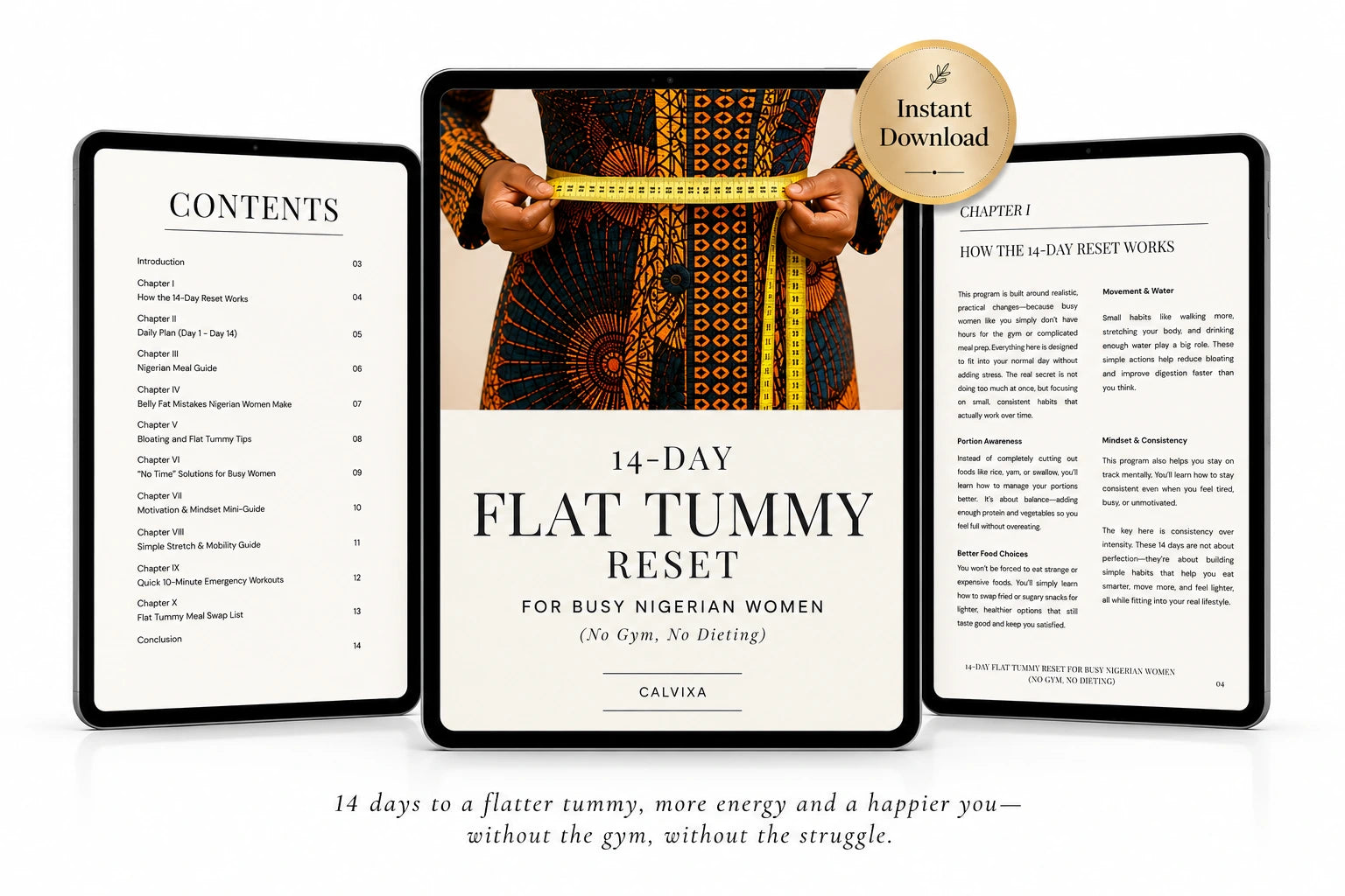 14-Day Flat Tummy Reset for Busy Nigerian Women (No Gym, No Dieting)